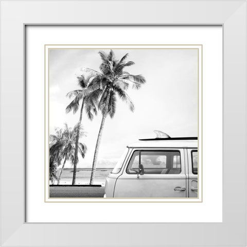 Braun Studio - California Van White Modern Wood Framed Art Print with Double Matting by Braun Studio