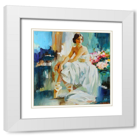 Perfect Strenger White Modern Wood Framed Art Print with Double Matting by Bond