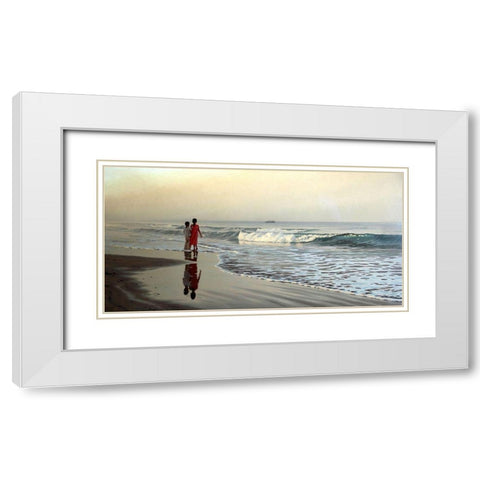 By the Sea White Modern Wood Framed Art Print with Double Matting by Adamov, Alexey