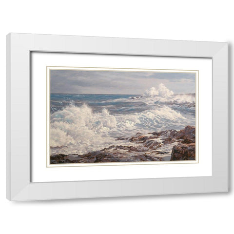 By Foam Water White Modern Wood Framed Art Print with Double Matting by Adamov, Alexey