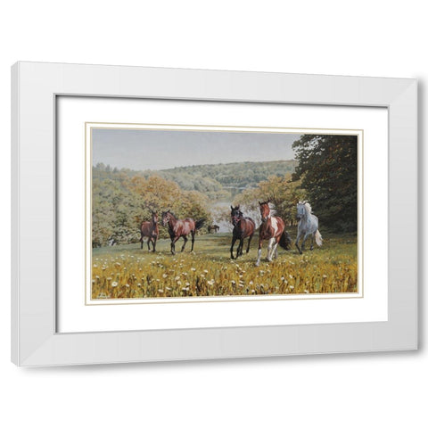 Enjoy the Space White Modern Wood Framed Art Print with Double Matting by Adamov, Alexey