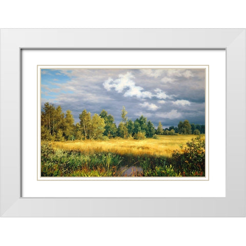 Before the Storm White Modern Wood Framed Art Print with Double Matting by Adamov, Alexey