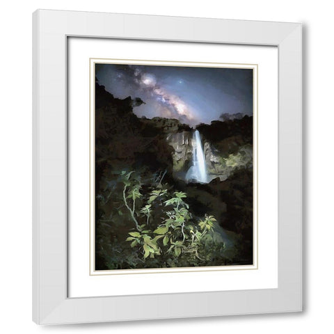 Milky Way III White Modern Wood Framed Art Print with Double Matting by Medeiros, Celito
