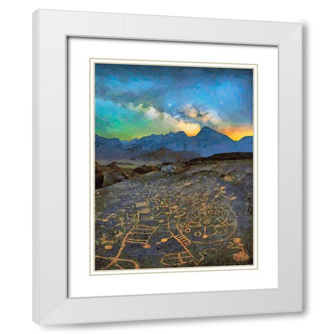 Milky Way XIII White Modern Wood Framed Art Print with Double Matting by Medeiros, Celito