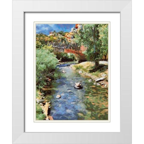 Yosemite NP12 White Modern Wood Framed Art Print with Double Matting by Medeiros, Celito