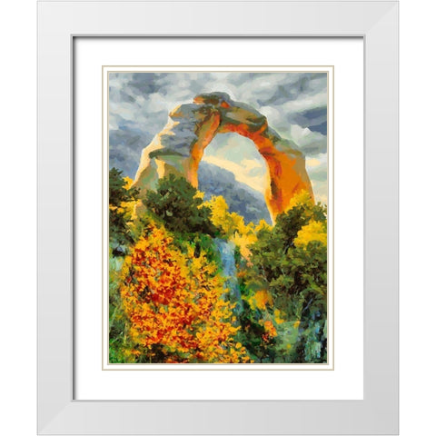 National Parks 4 White Modern Wood Framed Art Print with Double Matting by Medeiros, Celito