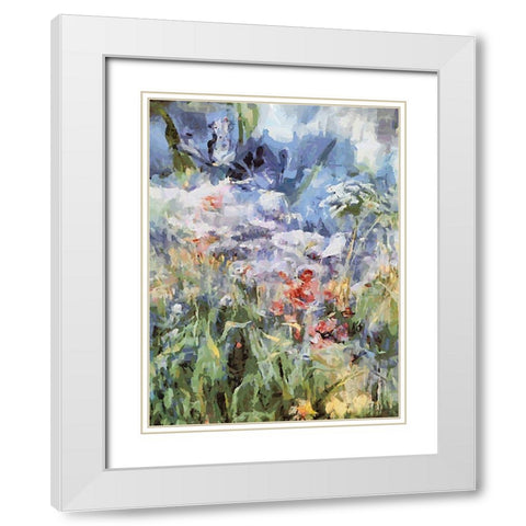 Landscapes in Monet Style VIII White Modern Wood Framed Art Print with Double Matting by Medeiros, Celito