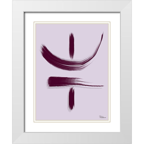 Chinese Characters II White Modern Wood Framed Art Print with Double Matting by Medeiros, Celito