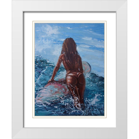 Californian Day White Modern Wood Framed Art Print with Double Matting by Luniak, Monika