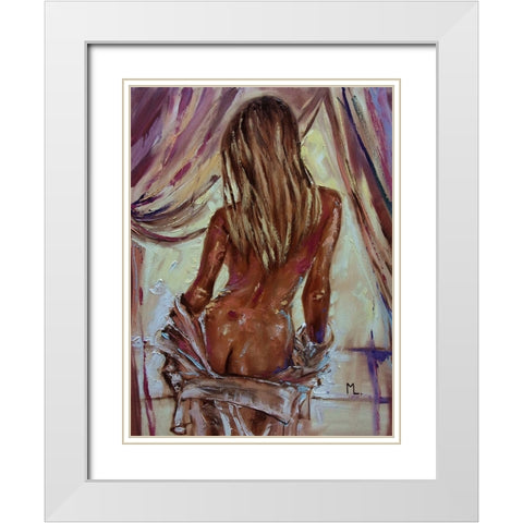 My Window White Modern Wood Framed Art Print with Double Matting by Luniak, Monika