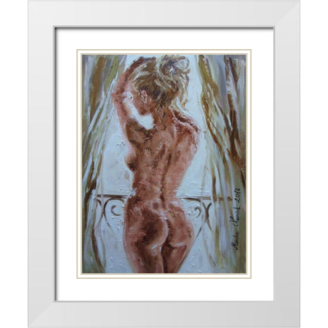 Sunny Morning White Modern Wood Framed Art Print with Double Matting by Luniak, Monika