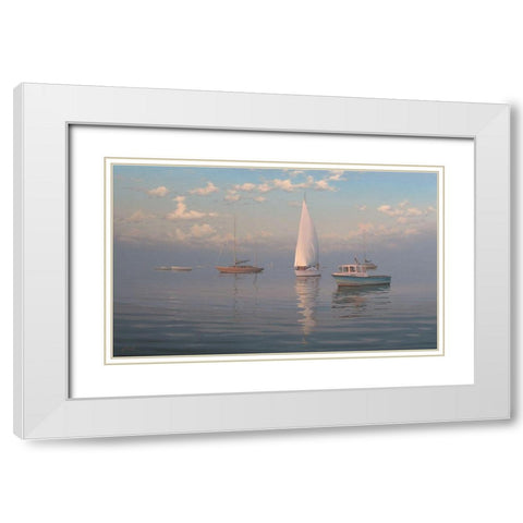 Style White Modern Wood Framed Art Print with Double Matting by Adamov, Alexey