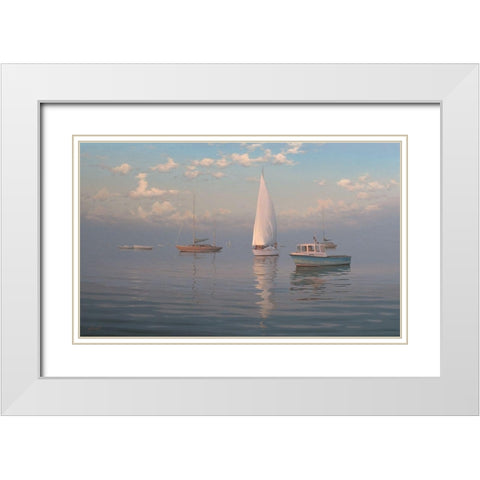 Style White Modern Wood Framed Art Print with Double Matting by Adamov, Alexey