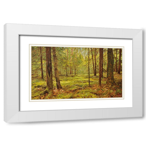In the Wood White Modern Wood Framed Art Print with Double Matting by Adamov, Alexey
