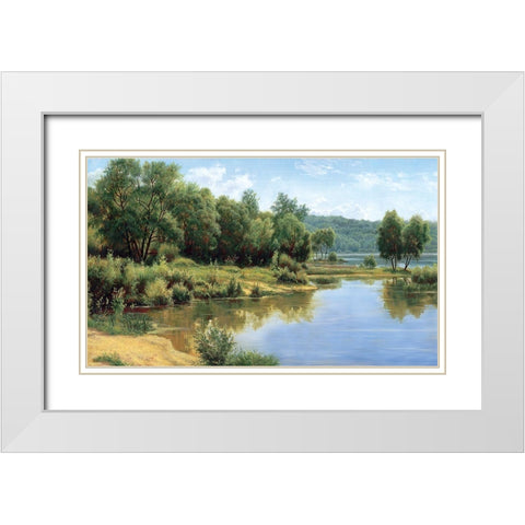 Russian Landscapes I White Modern Wood Framed Art Print with Double Matting by Davutov, Ilfat