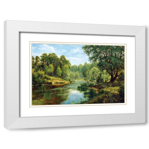 Russian Landscapes I White Modern Wood Framed Art Print with Double Matting by Davutov, Ilfat