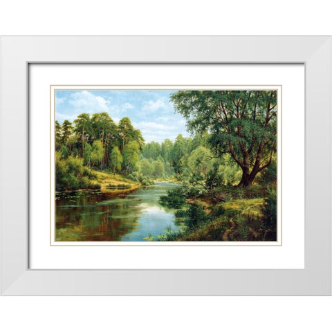 Russian Landscapes I White Modern Wood Framed Art Print with Double Matting by Davutov, Ilfat