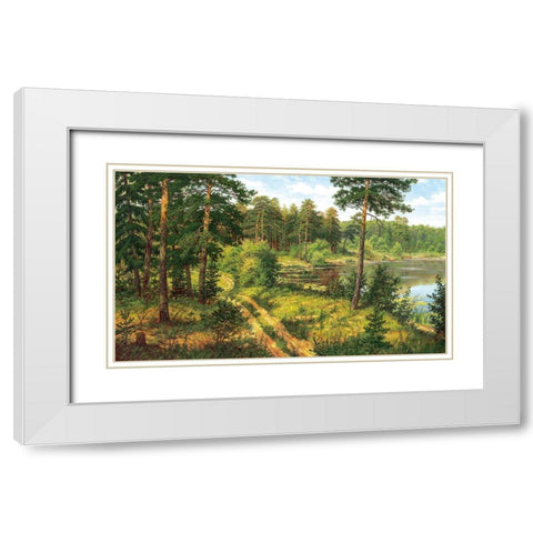 Russian Landscapes I White Modern Wood Framed Art Print with Double Matting by Davutov, Ilfat