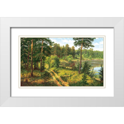 Russian Landscapes I White Modern Wood Framed Art Print with Double Matting by Davutov, Ilfat
