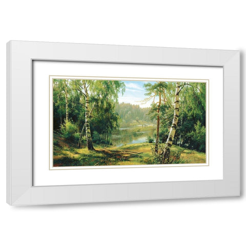 Russian Landscapes I White Modern Wood Framed Art Print with Double Matting by Priscepa, Igor