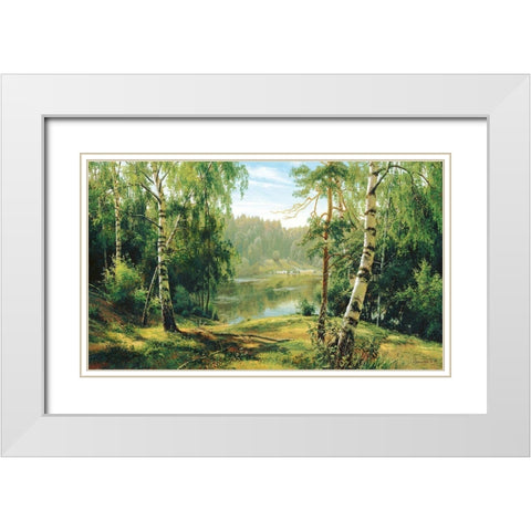 Russian Landscapes I White Modern Wood Framed Art Print with Double Matting by Priscepa, Igor