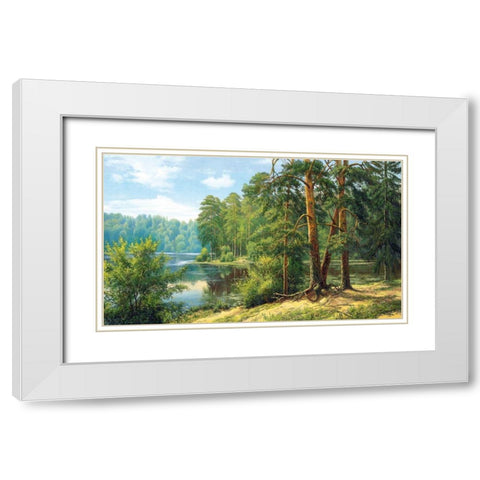 Russian Landscapes I White Modern Wood Framed Art Print with Double Matting by Priscepa, Igor