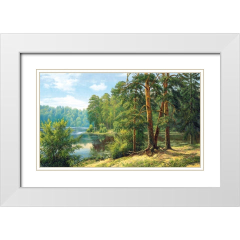 Russian Landscapes I White Modern Wood Framed Art Print with Double Matting by Priscepa, Igor