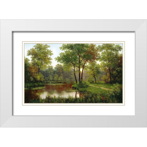 Russian Landscapes I White Modern Wood Framed Art Print with Double Matting by Babicev, Vjaceslav