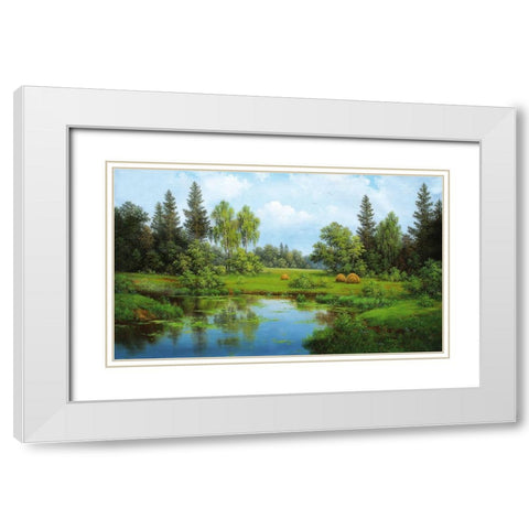 Russian Landscapes I White Modern Wood Framed Art Print with Double Matting by Babicev, Vjaceslav