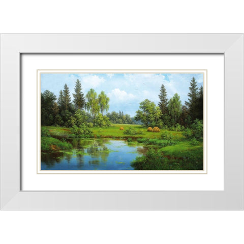 Russian Landscapes I White Modern Wood Framed Art Print with Double Matting by Babicev, Vjaceslav