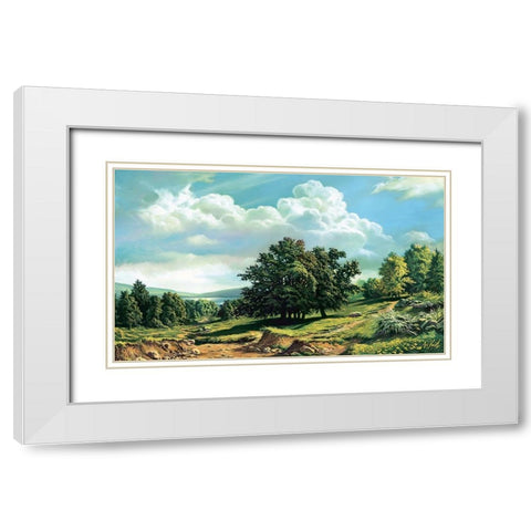 Trail to Lake White Modern Wood Framed Art Print with Double Matting by Krol, Wieslaw