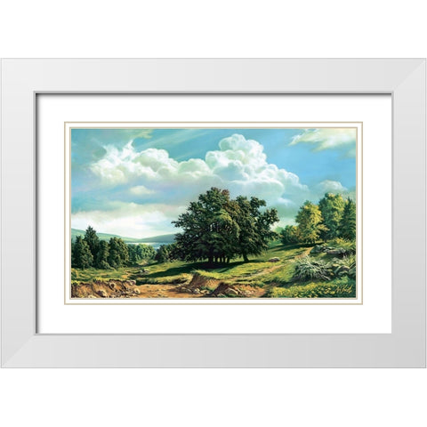 Trail to Lake White Modern Wood Framed Art Print with Double Matting by Krol, Wieslaw