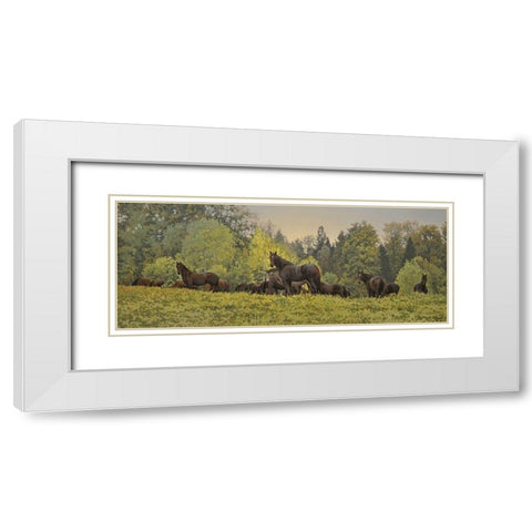 September White Modern Wood Framed Art Print with Double Matting by Adamov, Alexey