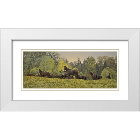 September White Modern Wood Framed Art Print with Double Matting by Adamov, Alexey