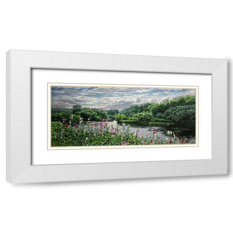 After the Rain White Modern Wood Framed Art Print with Double Matting by Adamov, Alexey