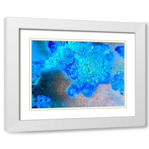 Blue Oxide White Modern Wood Framed Art Print with Double Matting by Grayscale