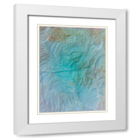 Sand Wall I White Modern Wood Framed Art Print with Double Matting by Grayscale