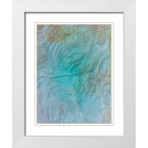 Sand Wall I White Modern Wood Framed Art Print with Double Matting by Grayscale