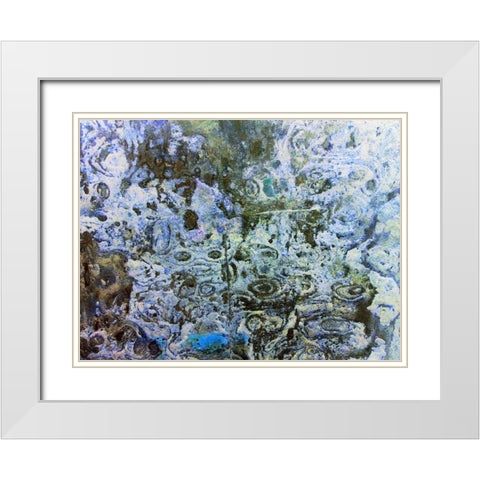 Eroded Stucco III White Modern Wood Framed Art Print with Double Matting by Grayscale