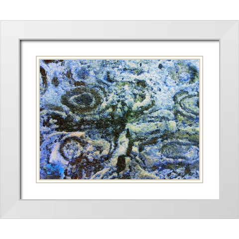 Eroded Stucco III White Modern Wood Framed Art Print with Double Matting by Grayscale