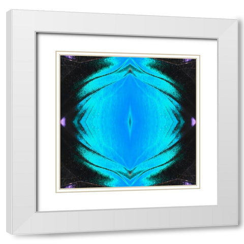 Butterfly Eye II White Modern Wood Framed Art Print with Double Matting by Grayscale