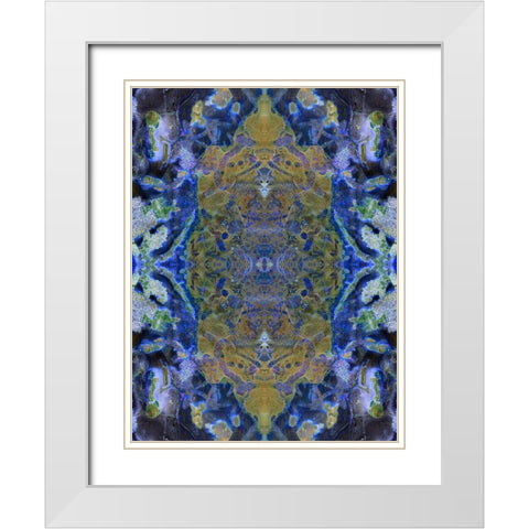 Sand Medallion I White Modern Wood Framed Art Print with Double Matting by Grayscale
