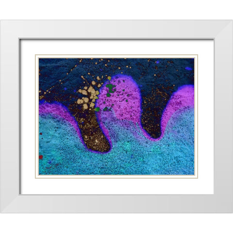 Bio Rainbow II White Modern Wood Framed Art Print with Double Matting by Grayscale