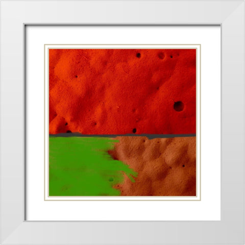 Texture Block I White Modern Wood Framed Art Print with Double Matting by Grayscale