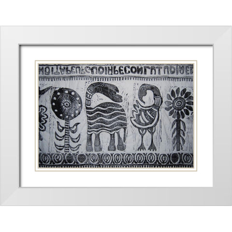 Otomé White Modern Wood Framed Art Print with Double Matting by Grayscale