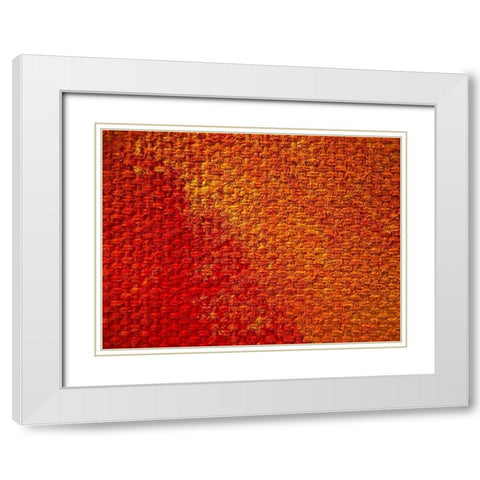 Canvas Closeup II White Modern Wood Framed Art Print with Double Matting by Grayscale