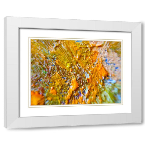 Paint Closeup I White Modern Wood Framed Art Print with Double Matting by Grayscale