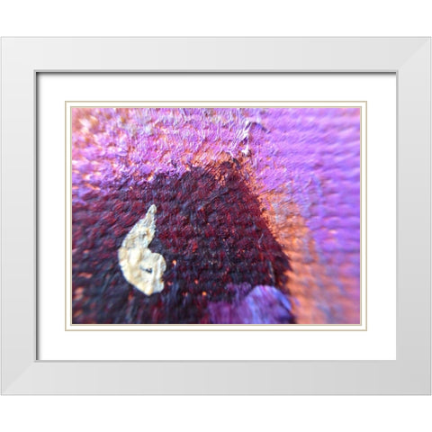 Paint Closeup III White Modern Wood Framed Art Print with Double Matting by Grayscale