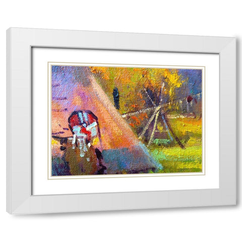 Paint Closeup X White Modern Wood Framed Art Print with Double Matting by Grayscale