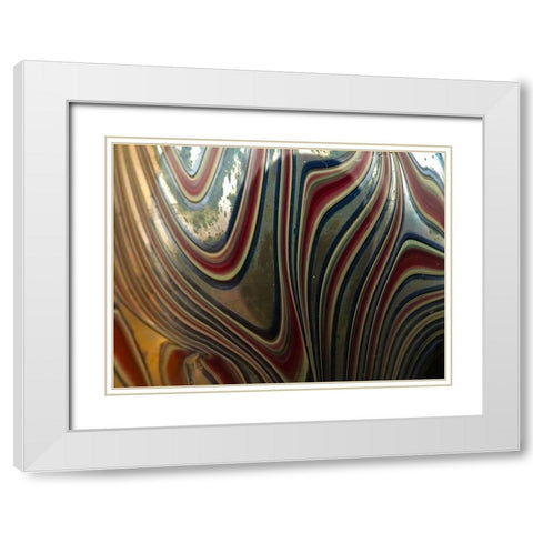 Candy Stripes I White Modern Wood Framed Art Print with Double Matting by Grayscale